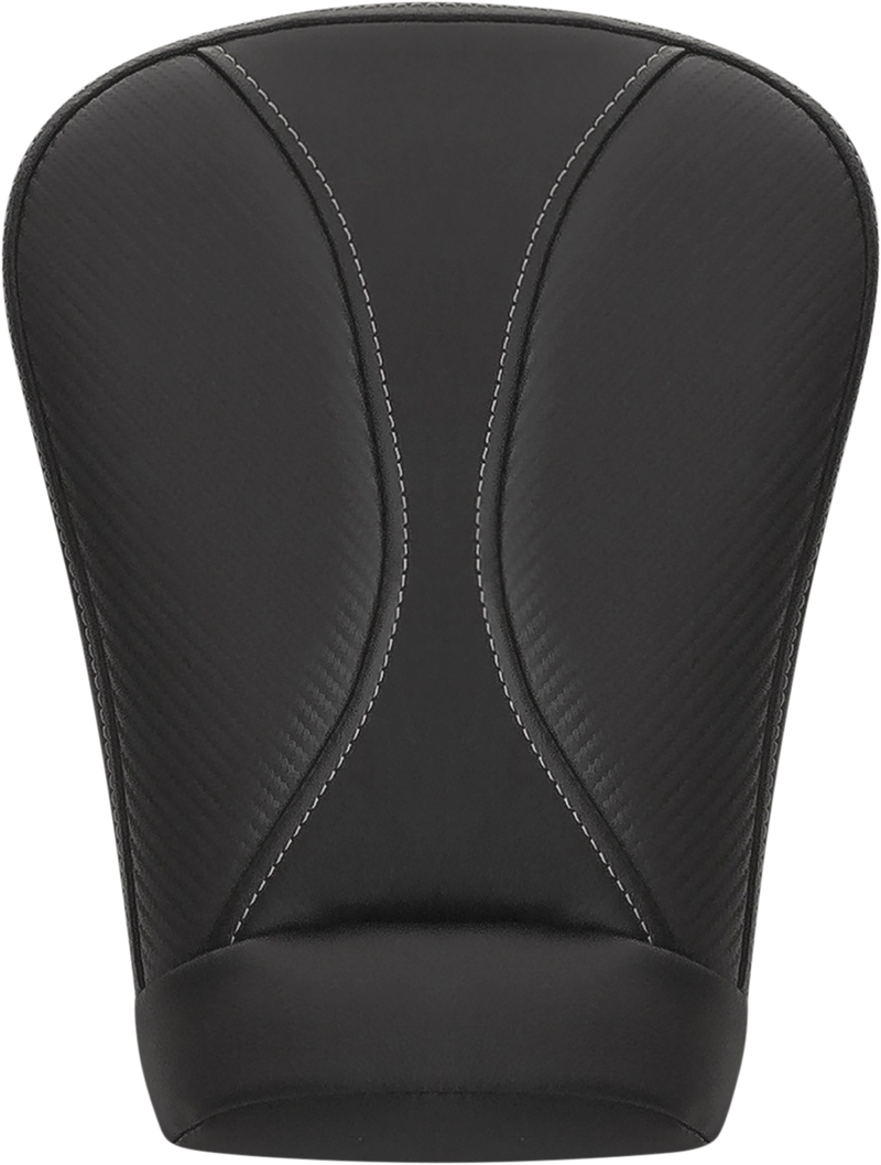 Dominator Pillion Pad - Extended Reach - Black w/ Gray Stitching - FL '08-'25