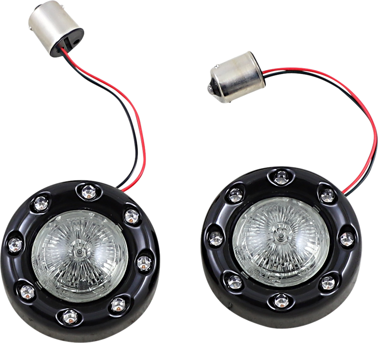 Bullet Turn Signal 1156 - Black - Smoke Lens