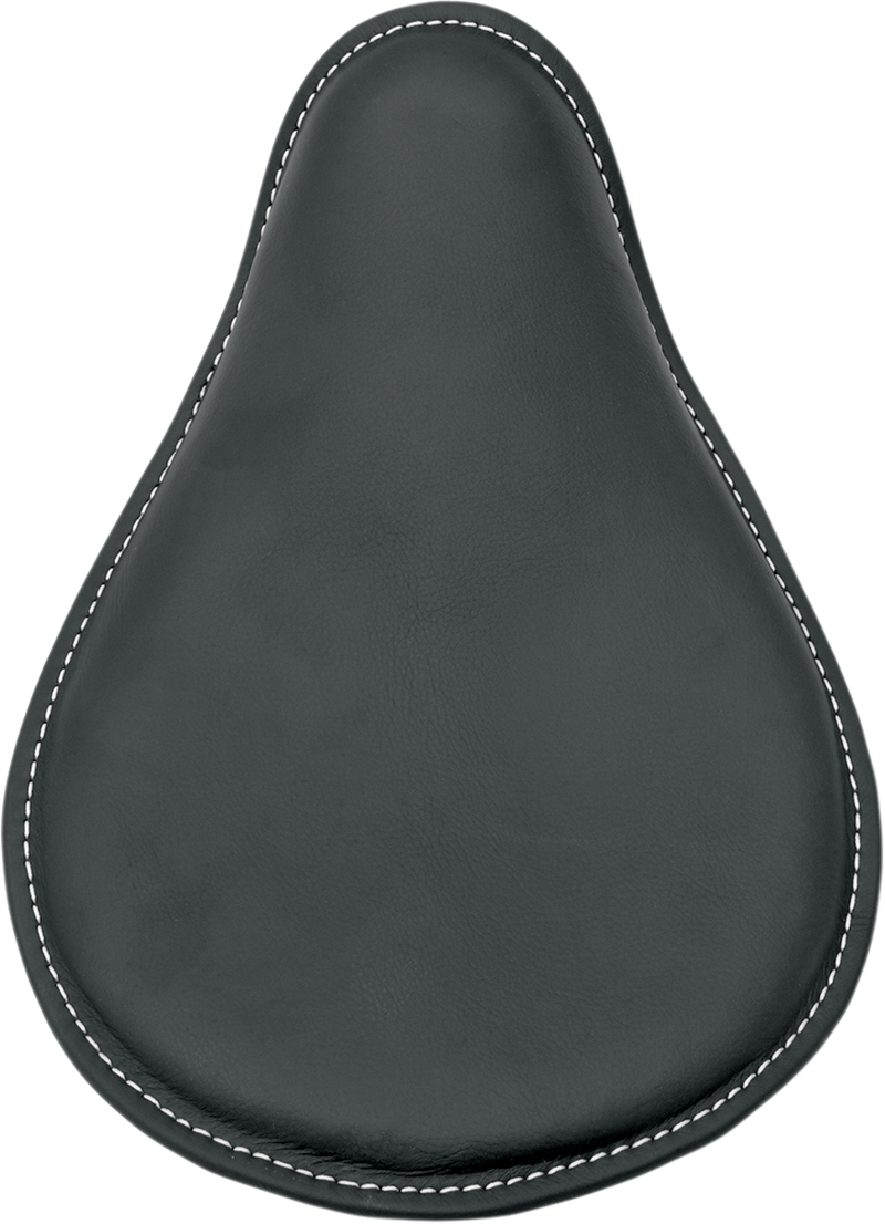 Seat - Spring Solo - Low-Profile - Small - Black Leather/White Stitching