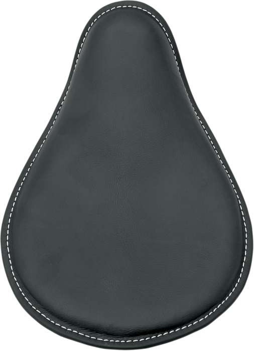 Seat - Spring Solo - Low-Profile - Small - Black Leather/White Stitching