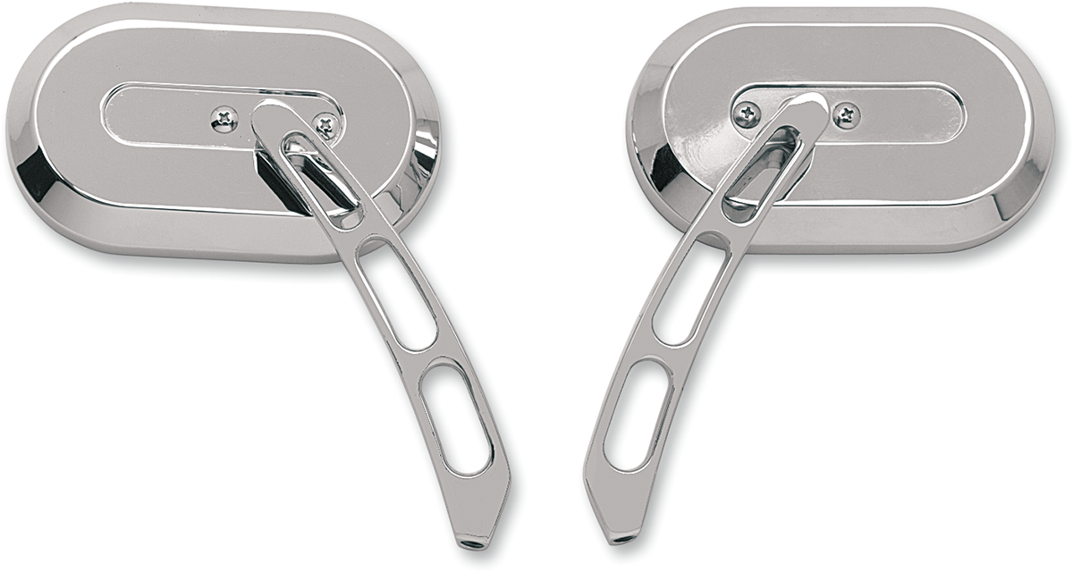 Mirror - Side View - Oval - Chrome - Right - Each