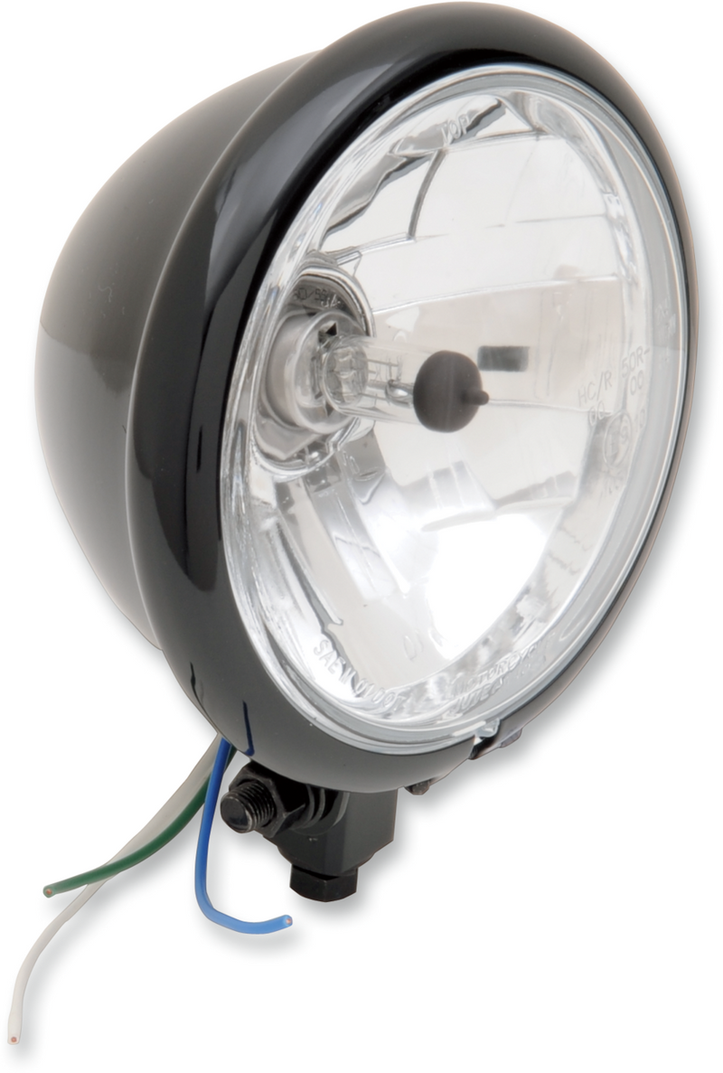 Bottom Mount Springer Headlight - 5-3/4" - Black