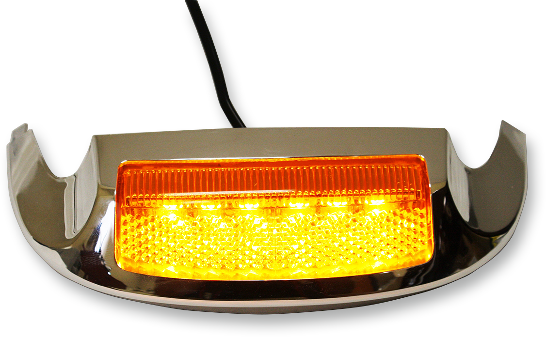 LED Front Fender Tip - Amber LED/Amber Lens - Black