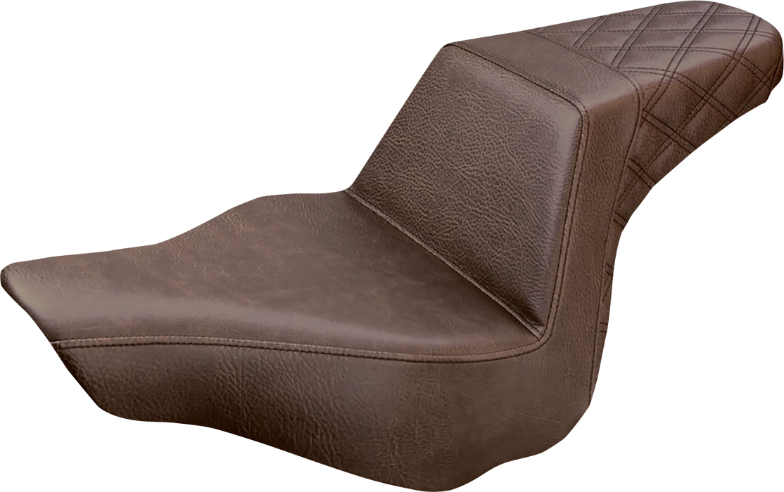 Step-Up Seat - Rear Lattice Stitch - Brown - FXSB