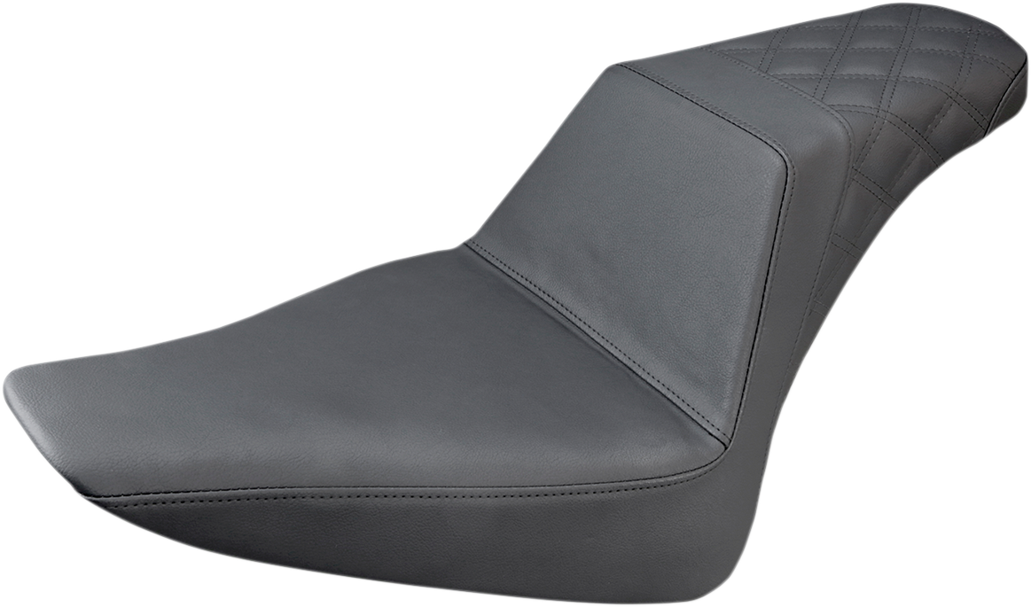 Step-Up Seat - Rear Lattice Stitch - Black - FLS