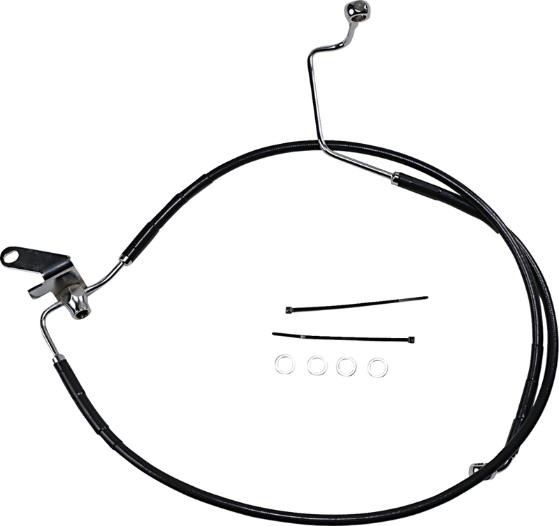 Brake Line - Rear - Black - +3" - Softail '04-'06