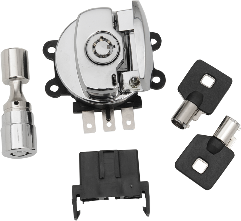 Side Hinge Ignition Switch with Fork Lock - Chrome