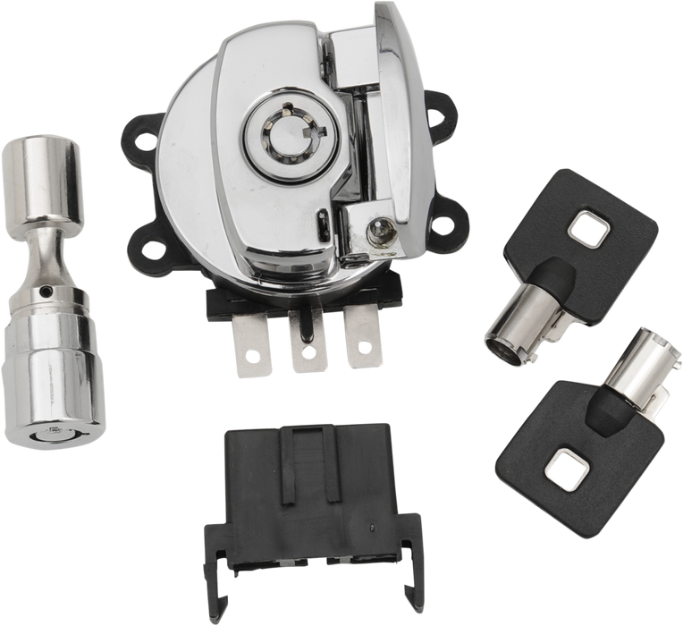 Side Hinge Ignition Switch with Fork Lock - Chrome