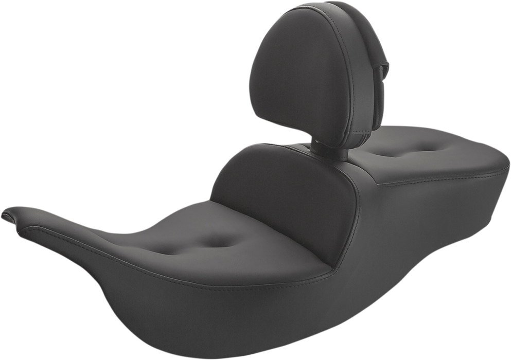 Roadsofa™ Pillow Top Seat - With Backrest - Black