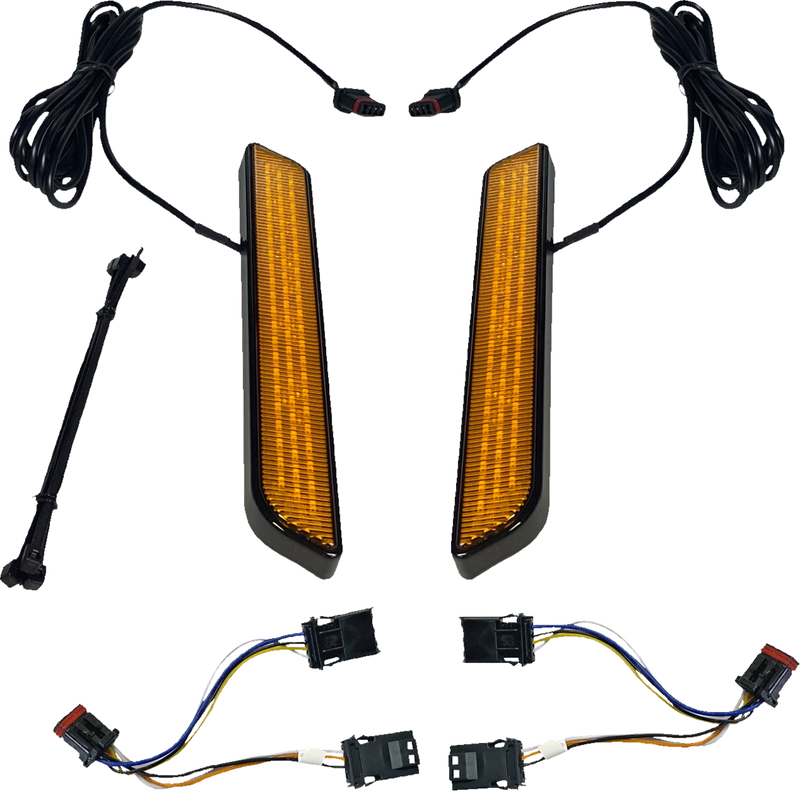 LED Fork Light - Smoke - Chrome