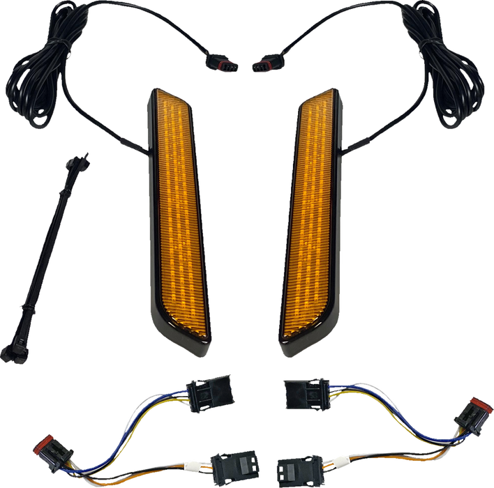 LED Fork Light - Amber - Black