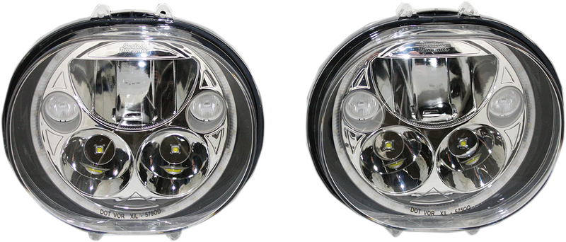 LED Headlight - 5-3/4" - Chrome