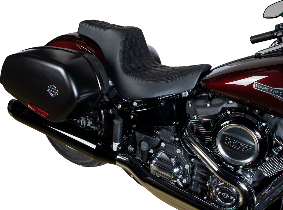 Predator III 2-Up Seat - Vinyl - Double Diamond - Black Stitching - FL/FX '18-'24