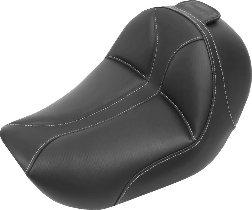 Dominator Solo Seat - w/o Backrest - Black w/ Gray Stitching - FL/FX '06-'17