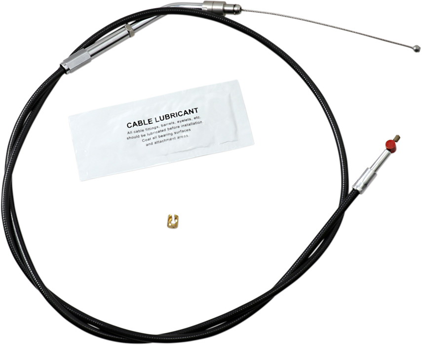 Black Vinyl Throttle Cable - +6" Size - 37-1/2" Length