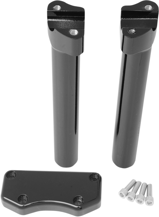 Handlebar Riser & Top Clamp Kit - 10" - Buffalo - Black