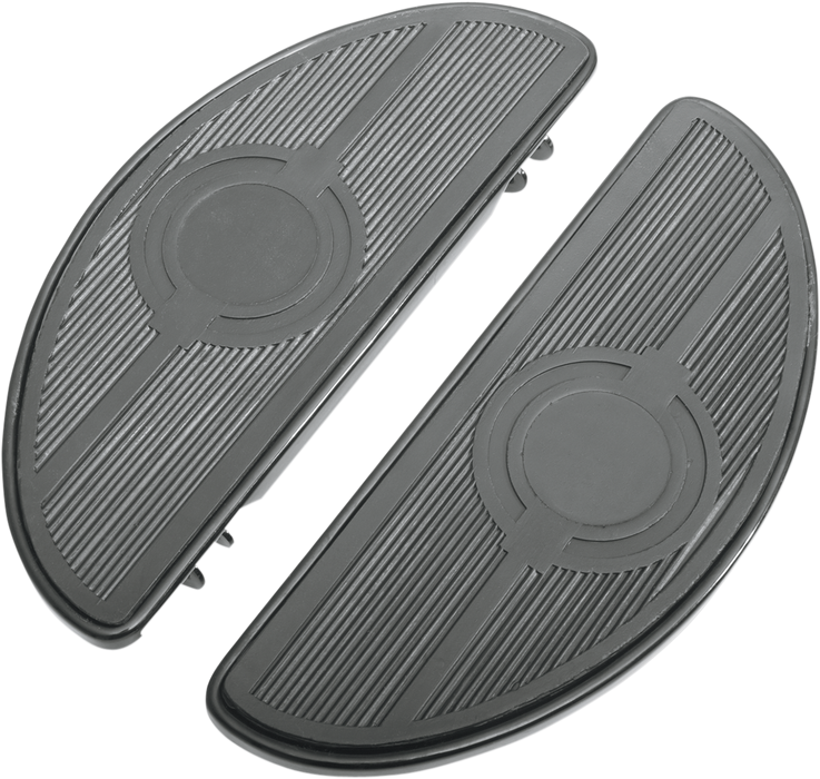 Half-Moon Floorboard - w/o Vibration Inserts - Black - FL