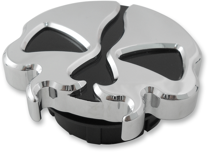 Gas Cap - Dummy - Split Skull - Chrome