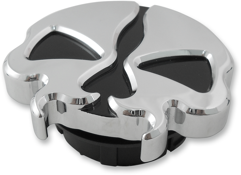 Gas Cap - Dummy - Split Skull - Chrome
