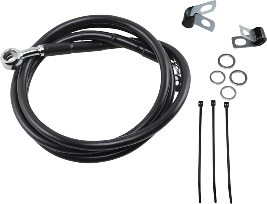 Brake Line - Front - Black - +8"