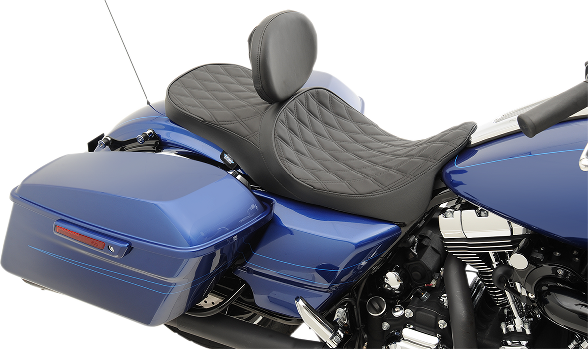 Low Touring Seat - Double Diamond - Driver's Backrest - FL '08-'23
