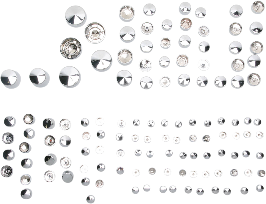 Bolt Cover Kit - Deluxe/Engine - Chrome - '00-'08 Softail