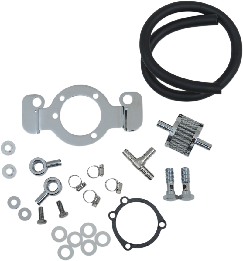 Crankcase Breather with Support Bracket Kit - Sportster