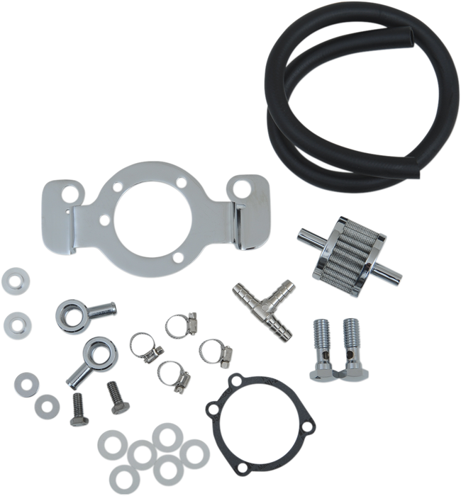 Crankcase Breather with Support Bracket Kit - Sportster