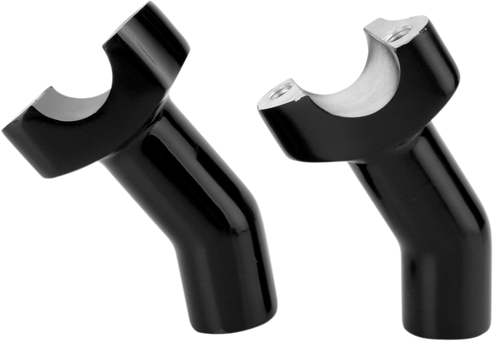 Forged Aluminum Handlebar Risers - Pullback - 3-1/2" - Black