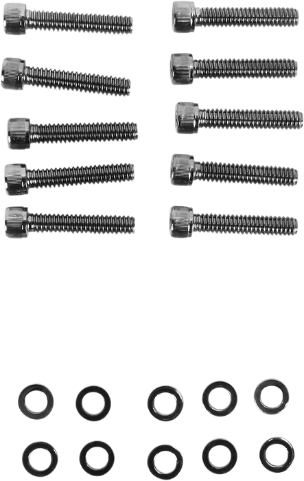 Bolt Kit - Cam Cover - Knurled - Black/Chrome - '99-'17 Twin Cam