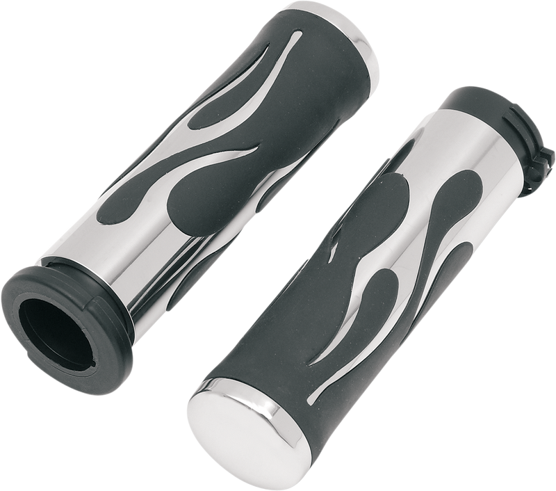 Flamed Grips - TBW - Chrome
