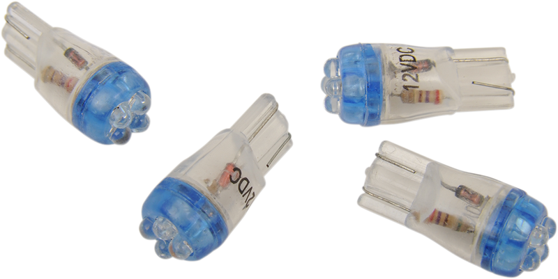 Mini Wedge LED Bulbs - Blue