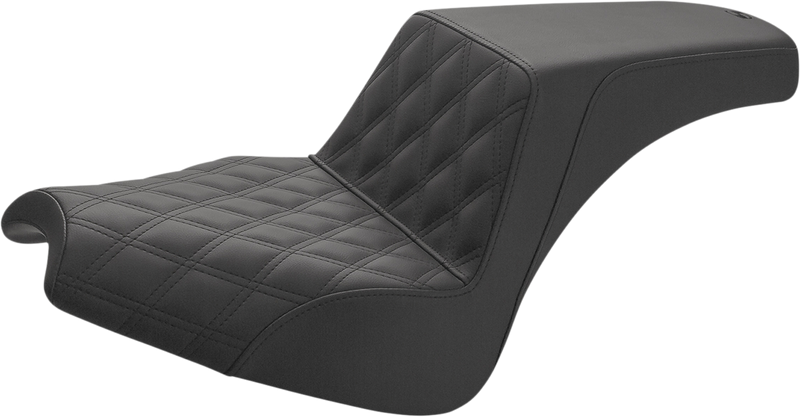 Step-Up Seat - Front Lattice Stitch/Rear Smooth - Black - Chief
