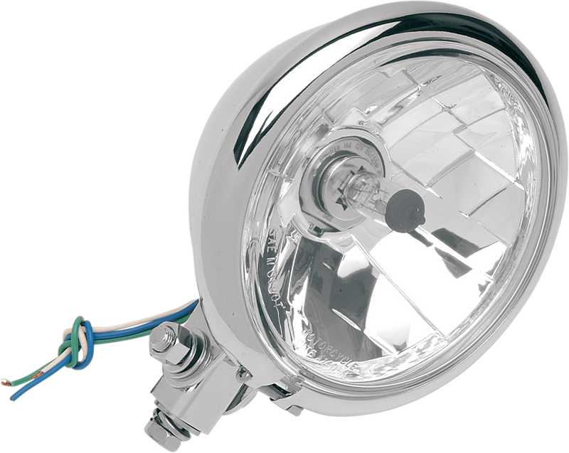 Bottom Mount Springer Headlight - 5-3/4" - Chrome