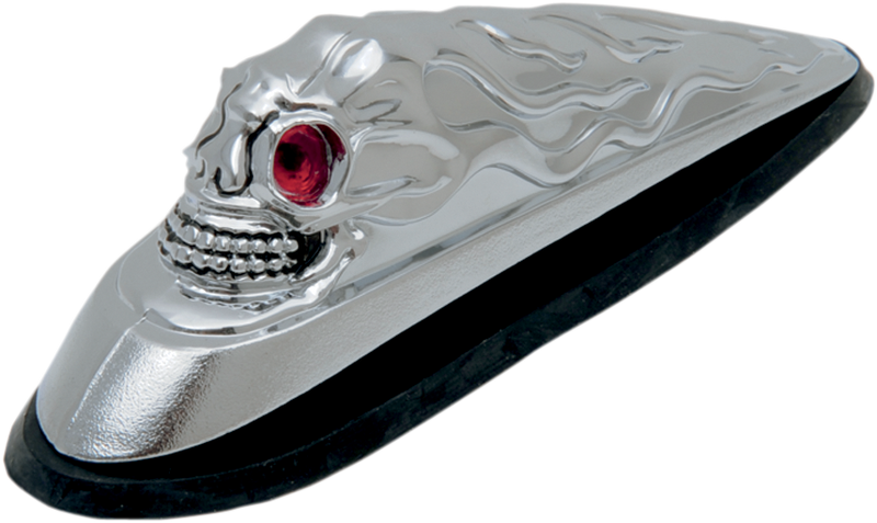 Skull Head - Illuminated Eyes - Chrome