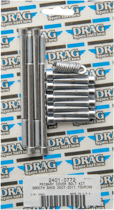 Bolt Kit - Primary Cover - Smooth - Chrome - Touring