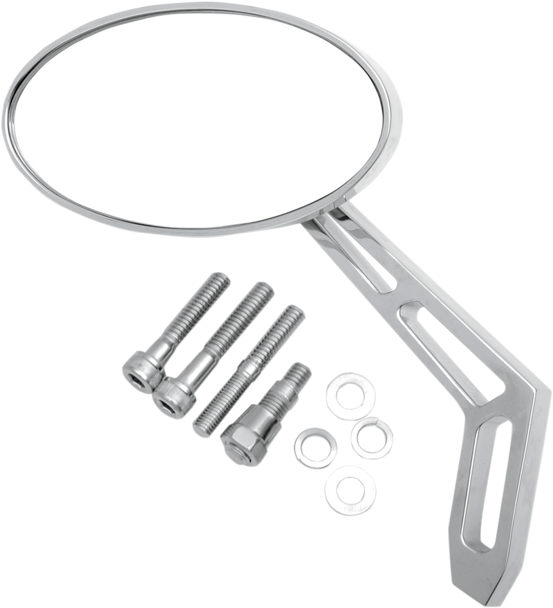 Mirror - Weekend Warrior - Side View - Cut-Out - Oval - Chrome - Left