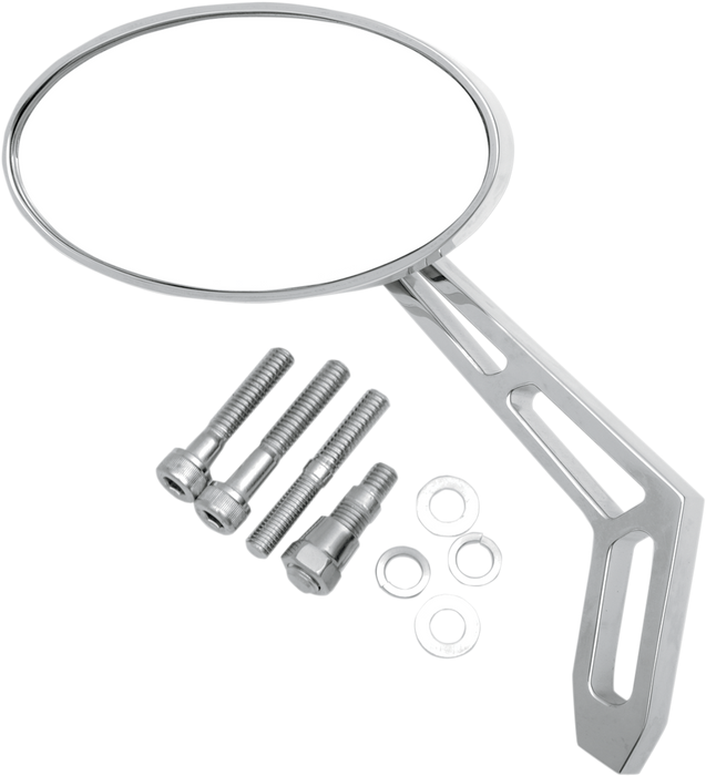 Mirror - Weekend Warrior - Side View - Cut-Out - Oval - Chrome - Left