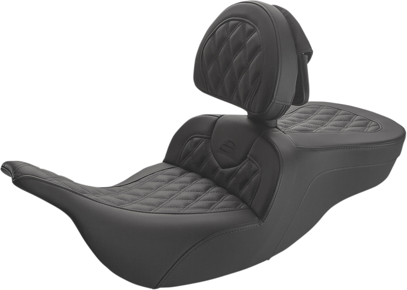 Roadsofaâ¢ Lattice Stitched Seat - w/ Driver Backrest - Black