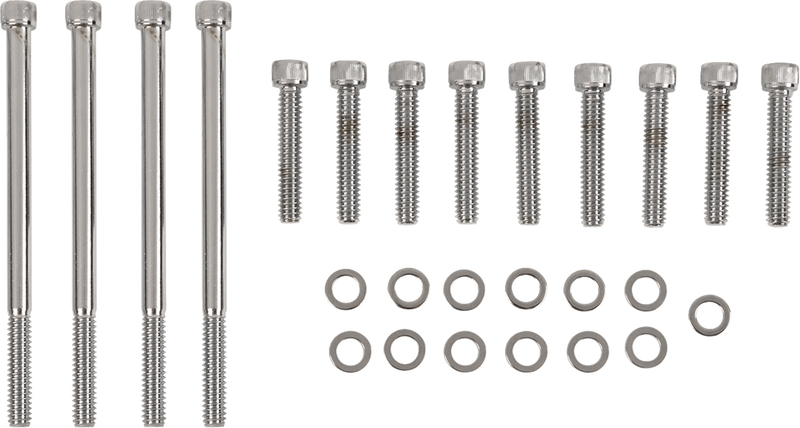 Bolt Kit - Primary Cover - Knurled - Chrome - Softail/Dyna