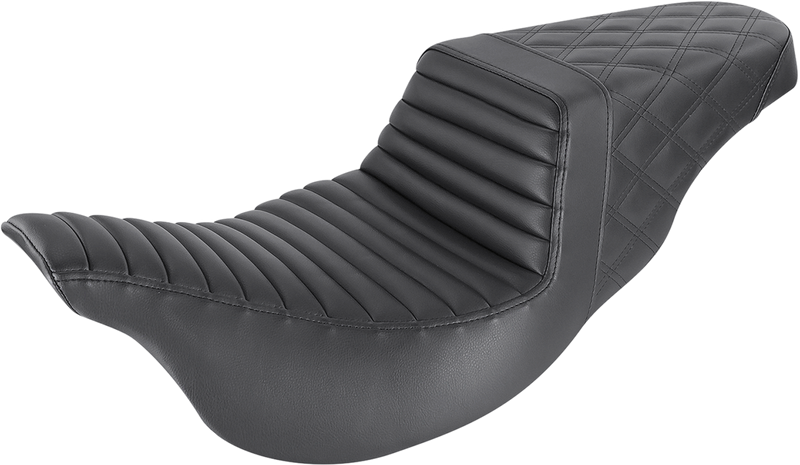 Step-Up Seat - Front Tuck-n-Roll/Rear Lattice Stitch - Black - FL '08-24