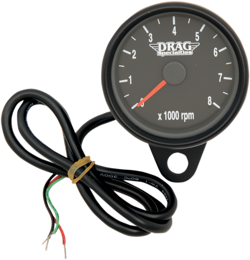Mini Electronic Tachometer - Black - Backlit LED Black Face - 2.4"