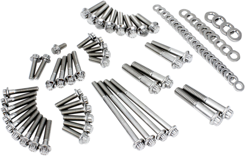 Fastener Kit - External Primary/Transmission - 12-Point - M8/Softail