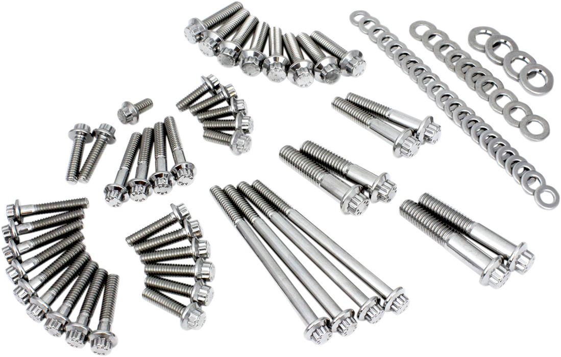 Fastener Kit - External Primary/Transmission - 12-Point - M8/Softail