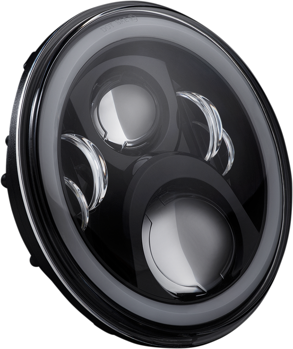 Headlamp - 7" - LED - Chrome