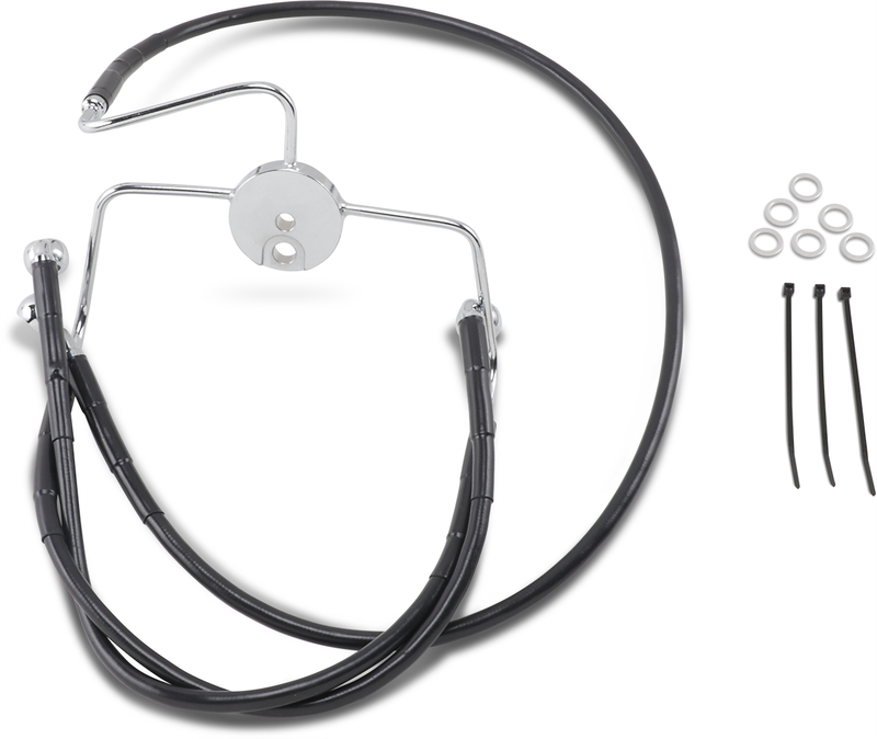 Brake Line - Front - Black - +8"