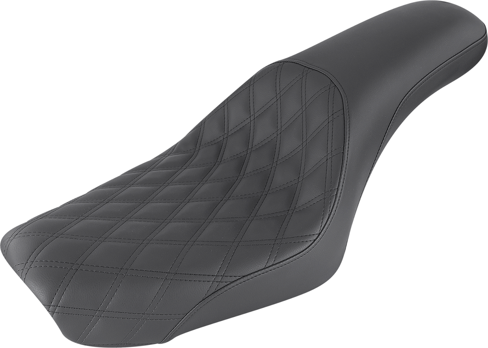 Profiler Seat - Front Lattice/Rear Smooth - Black - FXDWG '04-'05