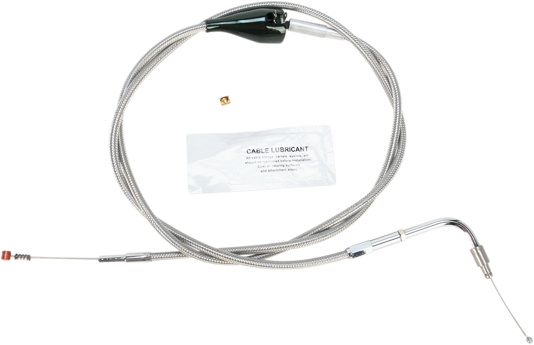 Stainless Steel Idle Cable - +10" - '02-'06 FLH