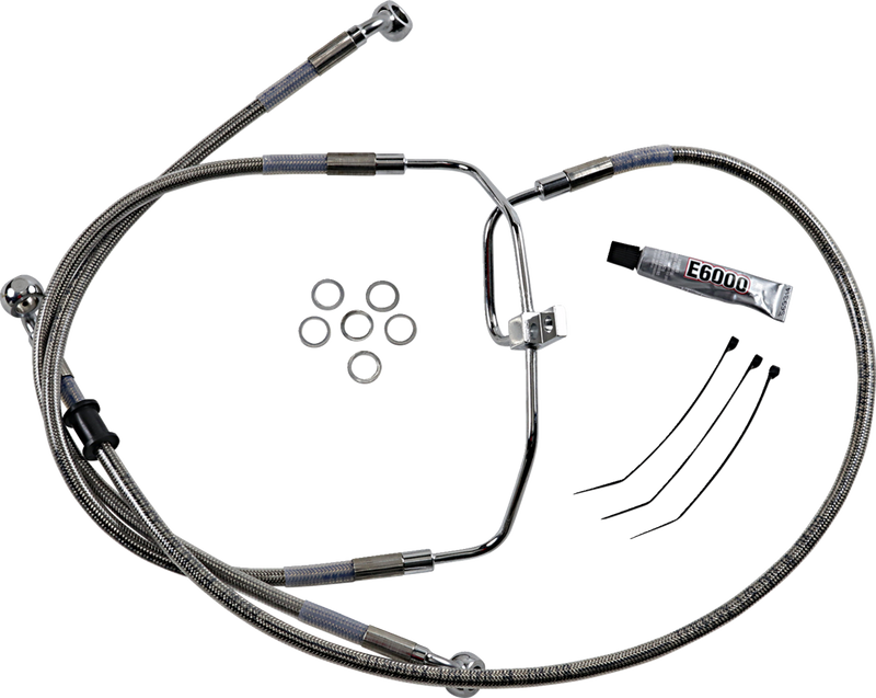Brake Line - +10" - Stainless Steel - FXDF '08-'17