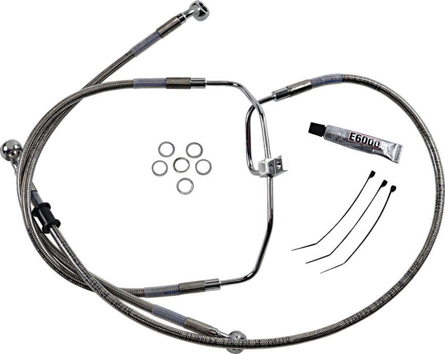 Brake Line - +10" - Stainless Steel - FXDF '08-'17